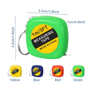 Factory wholesale 1m/3ft keychain tape measure, multi-color optional, customize logo
