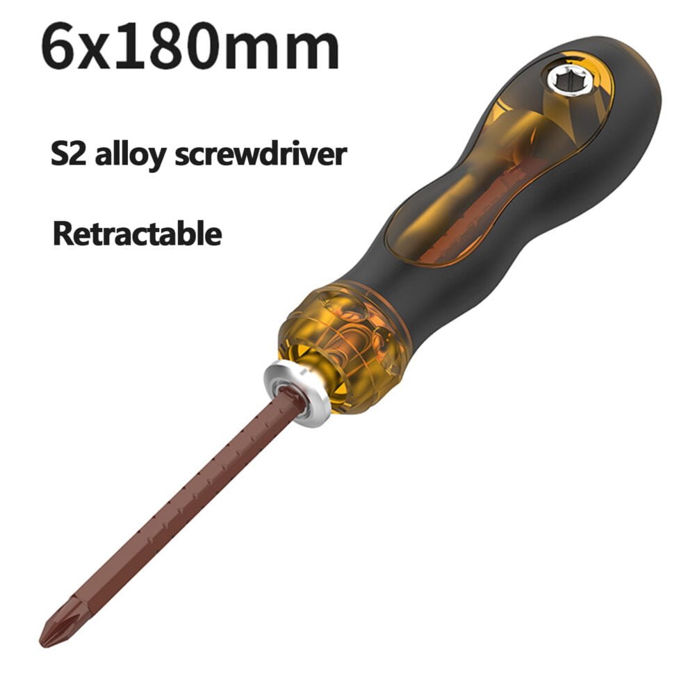 S2 telescopic three-purpose screwdriver dual-purpose screwdriver cross word double-head screwdriver batch